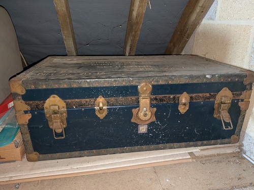 Vintage raf travel trunk case - vintage,
