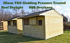 12ft x 12ft Wooden Horse Stable Static or Mobile 25mm Cladding
