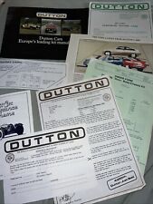 DUTTON KIT CAR SALES BROCHURE PACK 1983 1984