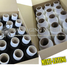 CLEAR & BLACK MINI HANDY PALLET SHRINK WRAP CLING STRETCH FILM ROLLS 100mmx150M
