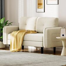 Hello-5ive 2 Seater Sofa, Modern Velvet Sofa Couch 2 Seater Settee with 2Pockets