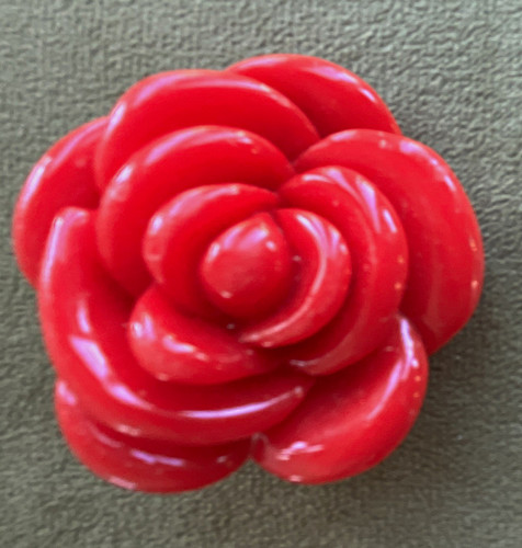 Vintage resin lucite rose - lucite,