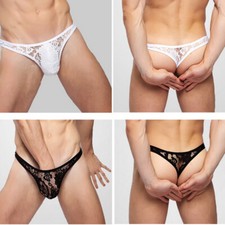 Men Sexy Lace Sheer G-string
