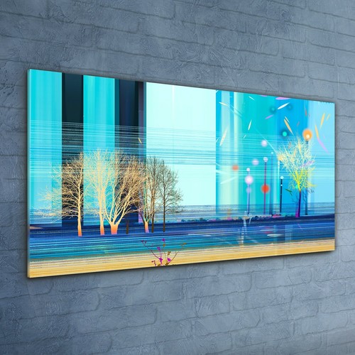 Painting abstract park trees - painting,