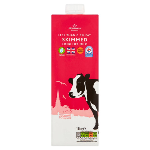 Morrisons british uht skimmed - morrisons,