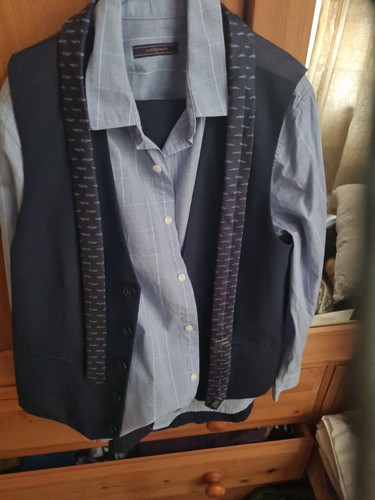 Boys navy suit - suit, waistcoat