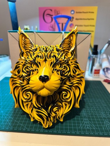 Decorative maine coon cat - coon, head