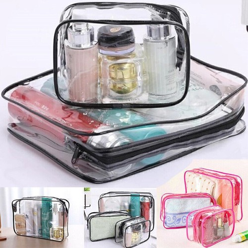 Transparent travel bag set - 3x,