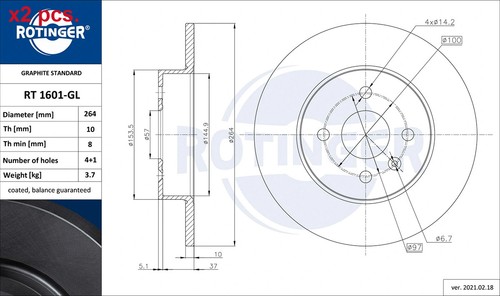 Pcs rear brake disc - pcs,