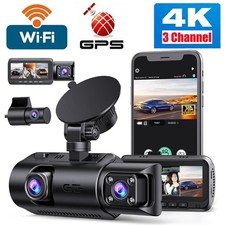 3 Channel 4K Dash Cam WIFI GPS