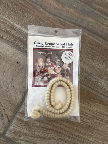 Vintage doll hair curly crepe - vintage,