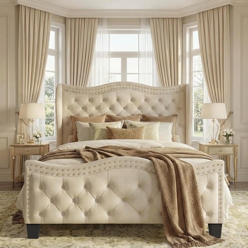 Tall queen wingback bed - tall,