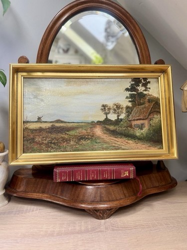 Antique british landscape oil - british,