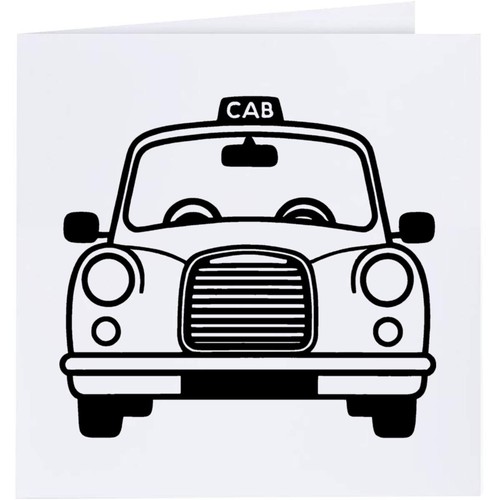 Black taxi cab greeting - cab',