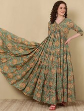 Indian Women Green & Mustard