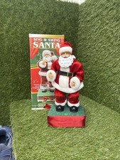 Sing & Swing Dancing Santa 14” Tall Vintage Christmas Decoration Read Des