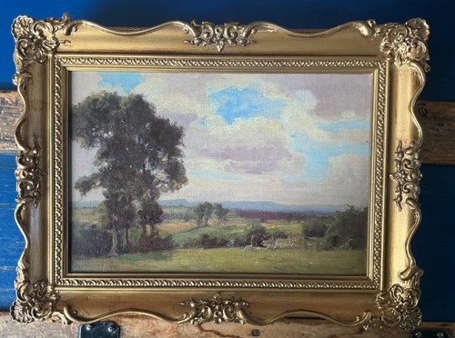 Antique gold framed - framed, oil