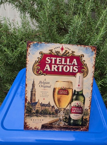 Stella artois bar metal sign - artois,