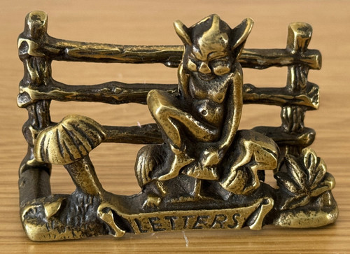 Vintage brass pixi letter rack - brass,