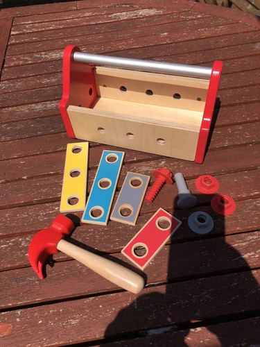 Kids wooden tool box - kids,