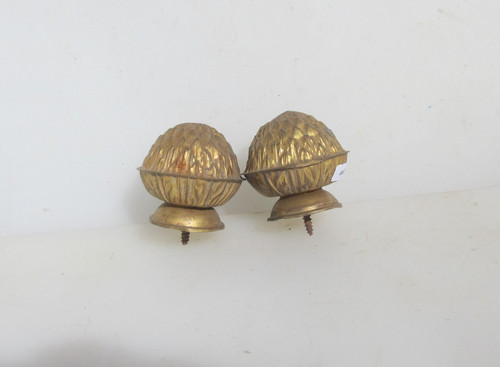 Victorian brass curtain pole - brass,