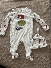 Grinch Baby Grow And Hat Size