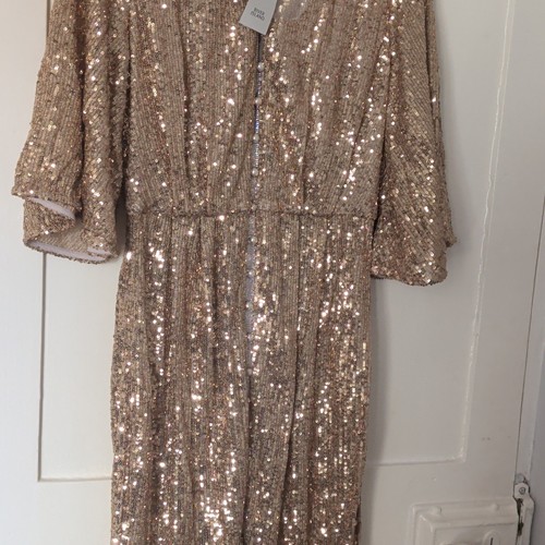 River island bnwt gold sequin - island,