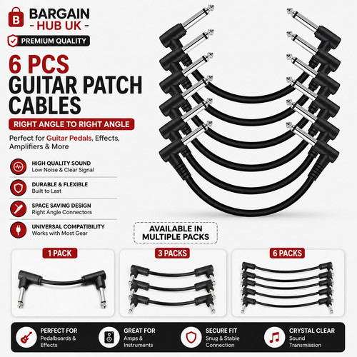 Guitar patch leads - 6, leads/cables