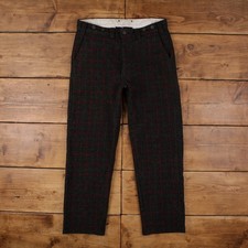 Vintage Codet Wool Pants Trousers 34x31 80s Plaid Mens Straight Grey Wool