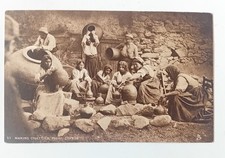 Cyprus Phini Making Chatties Old Postcard Photo Foscolo