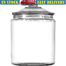 2-Gallon Glass Storage Jar with Lid – Wide Mouth Container for Dry Goods & Snack
