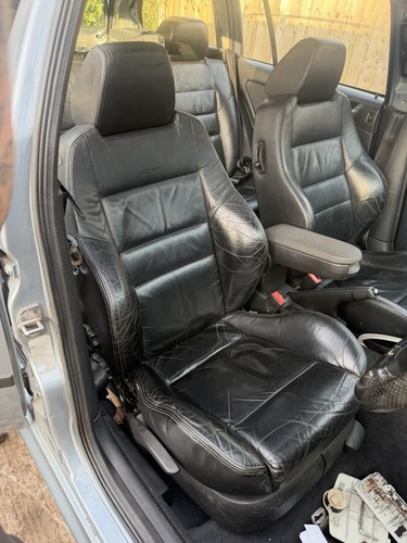 Heated black leather recaro - heated,