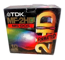 TDK MF2-HD MS-DOS 10xDiscs
