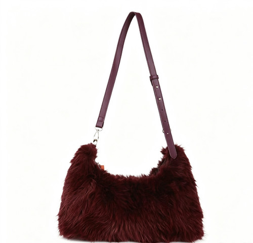 Faux fur crossbody - fur, handbag