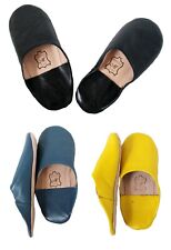 MOROCCAN LEATHER BABOUCHE SLIPPERS SHEEPSKIN  MULES WOMENS HANDMADE Soft new