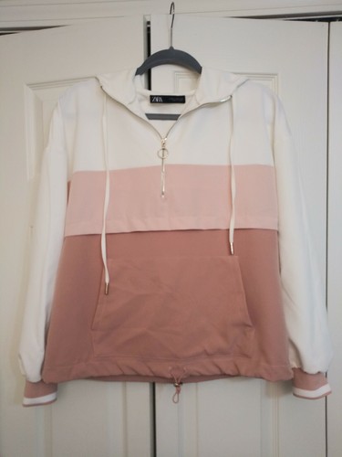 Zara women jacket pink white - zara,