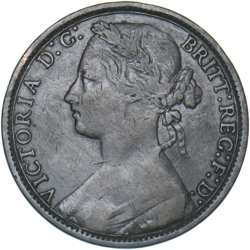 1875 penny victoria british - 1875,