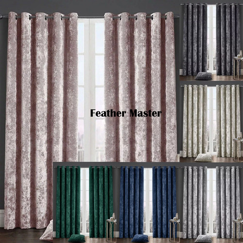 Luxury crushed velvet curtains - crushed,