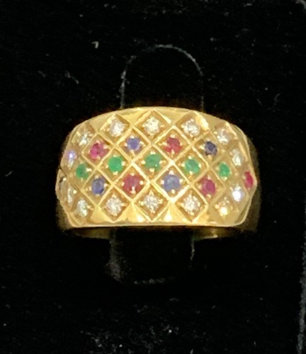 18ct gold multi - , stone