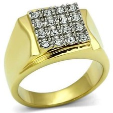 Mens gold ring signet 18kt