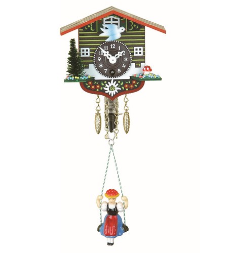 Black forest clock - black, swiss