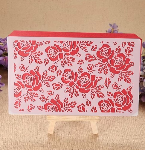 Rose flower template plastic - template,