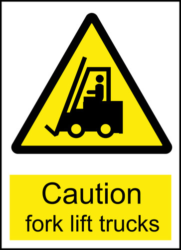 Fork lift trucks caution - fork,
