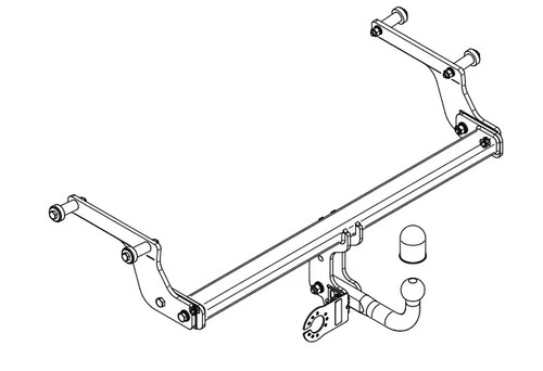 Swan neck tow bar for - bar,