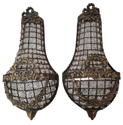 Pair french empire - french, crystal