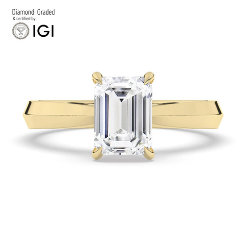 Emerald diamond engagement - emerald,