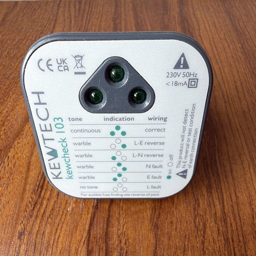 Kewtech kewcheck 103 socket - kewtech,