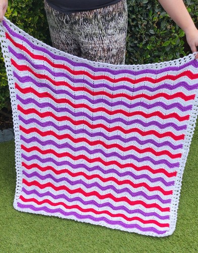 Crochet baby blanket white - crochet,