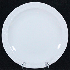 RARE 1970S CORNING CENTURA DINNER PLATE SCULTURED TULIP RIM PATTERN TEXT MARK