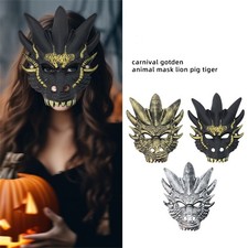 3D Horror Dragon Mask Animal Full Face Mask Halloween Party Props Rubber Mask